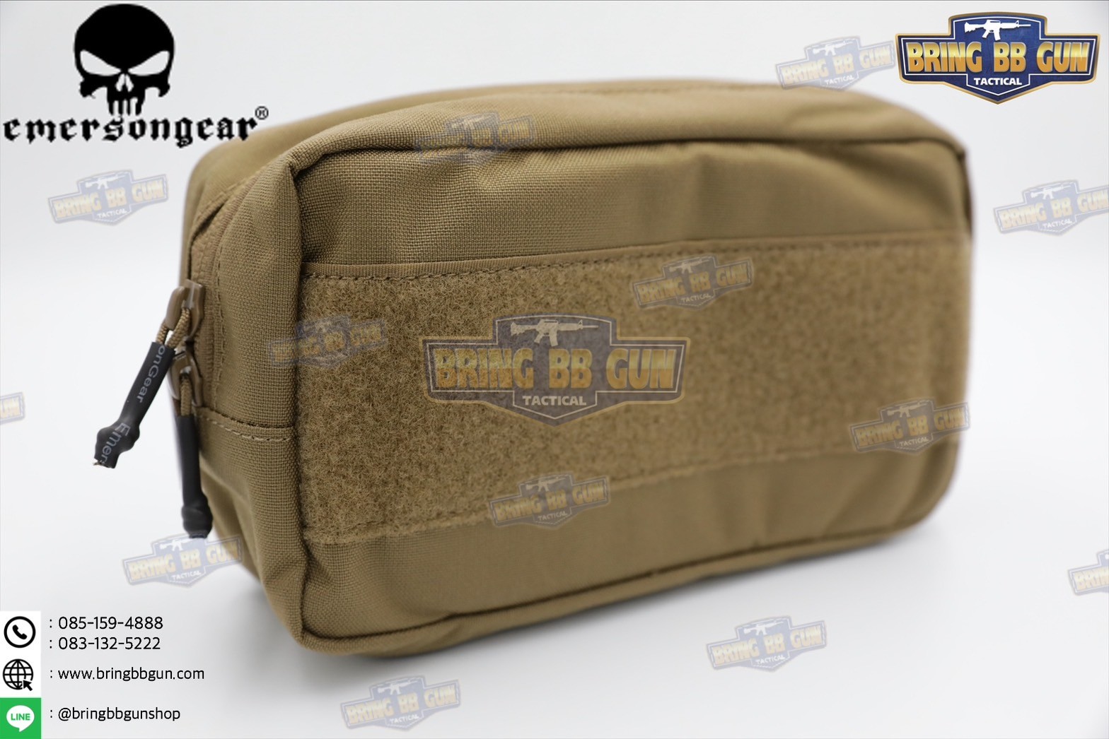 กระเป๋าจิงโจ้ติดเสื้อเวส ทรงสี่เหลี่ยม ยี่ห้อ Emerson (Emersongear Tactical Action Pouch) (Armor Carrier Drop Pouch) (Lower Accessories Pouch) (Drop Pouch)