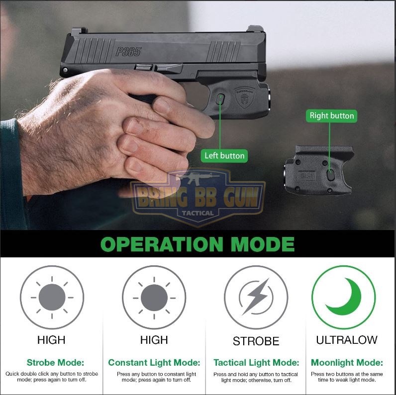 ไฟฉายติดปืน Sig Sauer P365 ยี่ห้อ Warriorland รุ่น SL-1