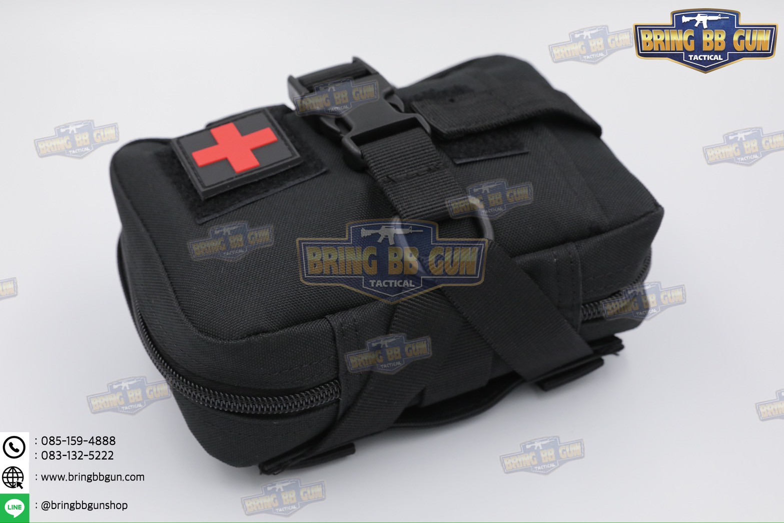 กระเป๋าพยาบาลสนาม B03 (แบบกระตุกไว) (ทรงแนวนอน) เพ้า IFAK รุ่น B03 (ทรงแนวนอน) (IFAK Pouch) (Medic Pouch)
