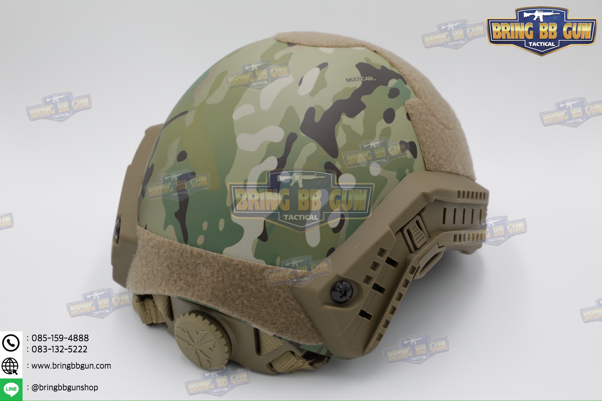 หมวก Fast ปรับท้ายทอยได้(หมวกฟาส) (Fast Helmet MH type) รุ่น Upgrade Version No holes ปรับรัดท้ายทอย
