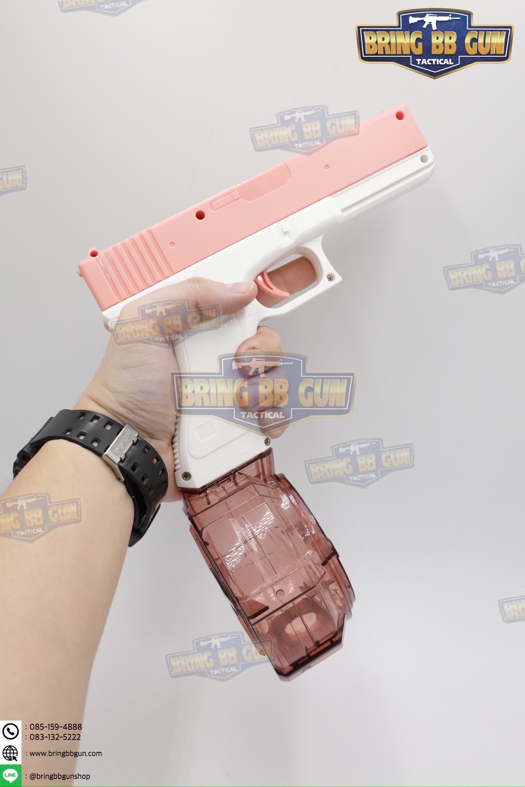 ปืนฉีดน้ำไฟฟ้า รุ่น Glock (ปืนฉีดน้ำของเล่น) (ปืนฉีดน้ำอัตโนมัติ) (ยิงได้ต่อเนื่อง)