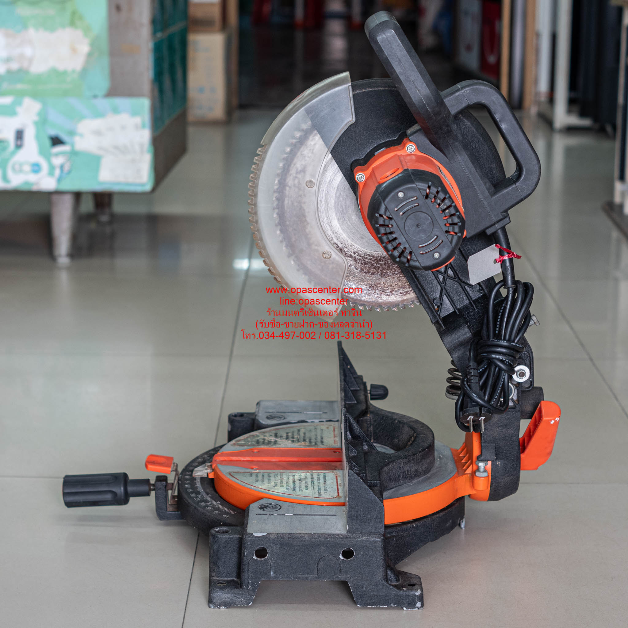 เลื่อยองศา PUMPKIN ขนาด 10 นิ้ว (1800วัตต์) รุ่น J-M1090 ของแท้ มือสอง สภาพใหม่