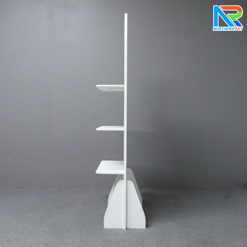 ชั้นวางสแตนดี้ไม้ MDF ปิดผิวเมลามีน ขนาด (W) 58 x (L) 30 x (H) 160 cm.