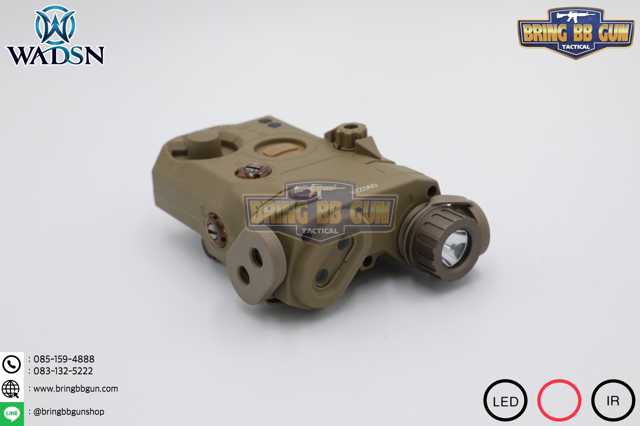 กล่อง PEQ-15 LA-5C Laser Pointer ยี่ห้อ WADSN รุ่น Real Grade (รุ่น Top) รุ่นไฟฉาย และ เลเซอร์สีแดง