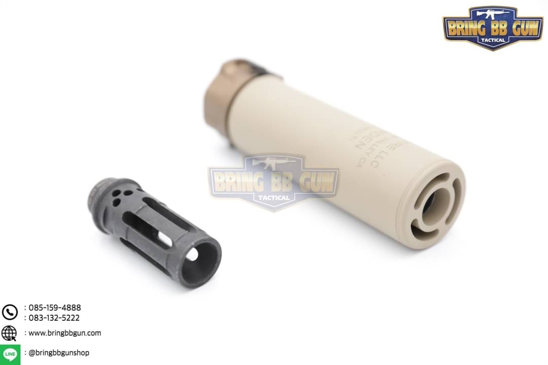 เก็บเสียง+ปลอกลดแสง ยี่ห้อ Surefire รุ่น Warden 5” (Warden Suppressor 5” & Warcomp)