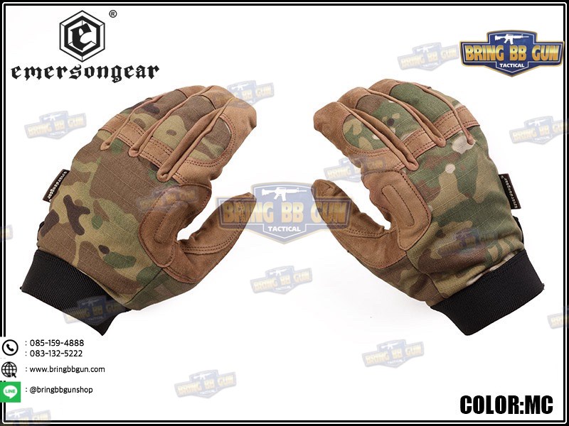 ถุงมือเต็มนิ้ว ยี่ห้อ Emerson รุ่น Tactical Lightweight Camouflage Gloves (Tactical Gloves)