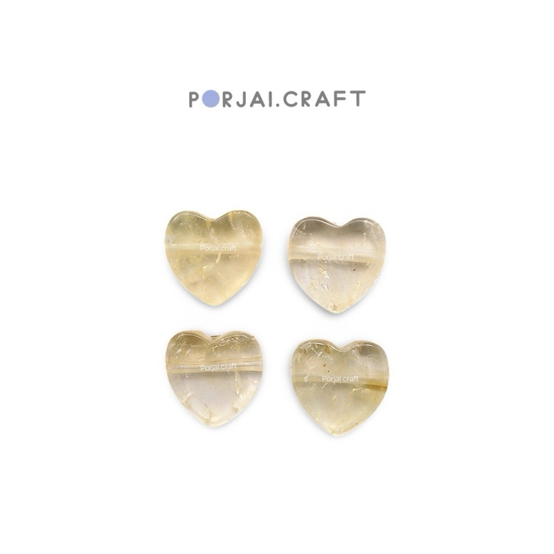Citrine Heart Beads ลูกปัดหัวใจซิทริน 10mm