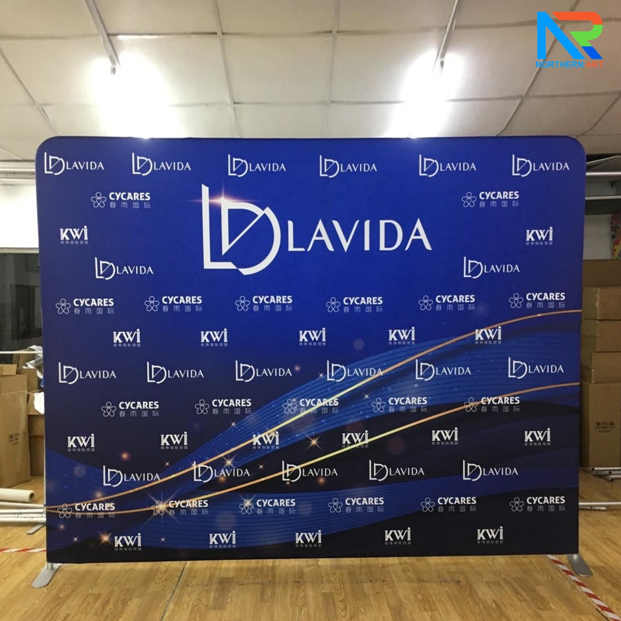 แบคดรอบผ้า Fabric Backdrop รุ่นตรง ขนาด (H)200 x (W)120-1000 cm. โครงอะลูมิเนียม ถอดประกอบได้ แถมฟรี! กระเป๋าใส่อุปกรณ์ 1 ใบ