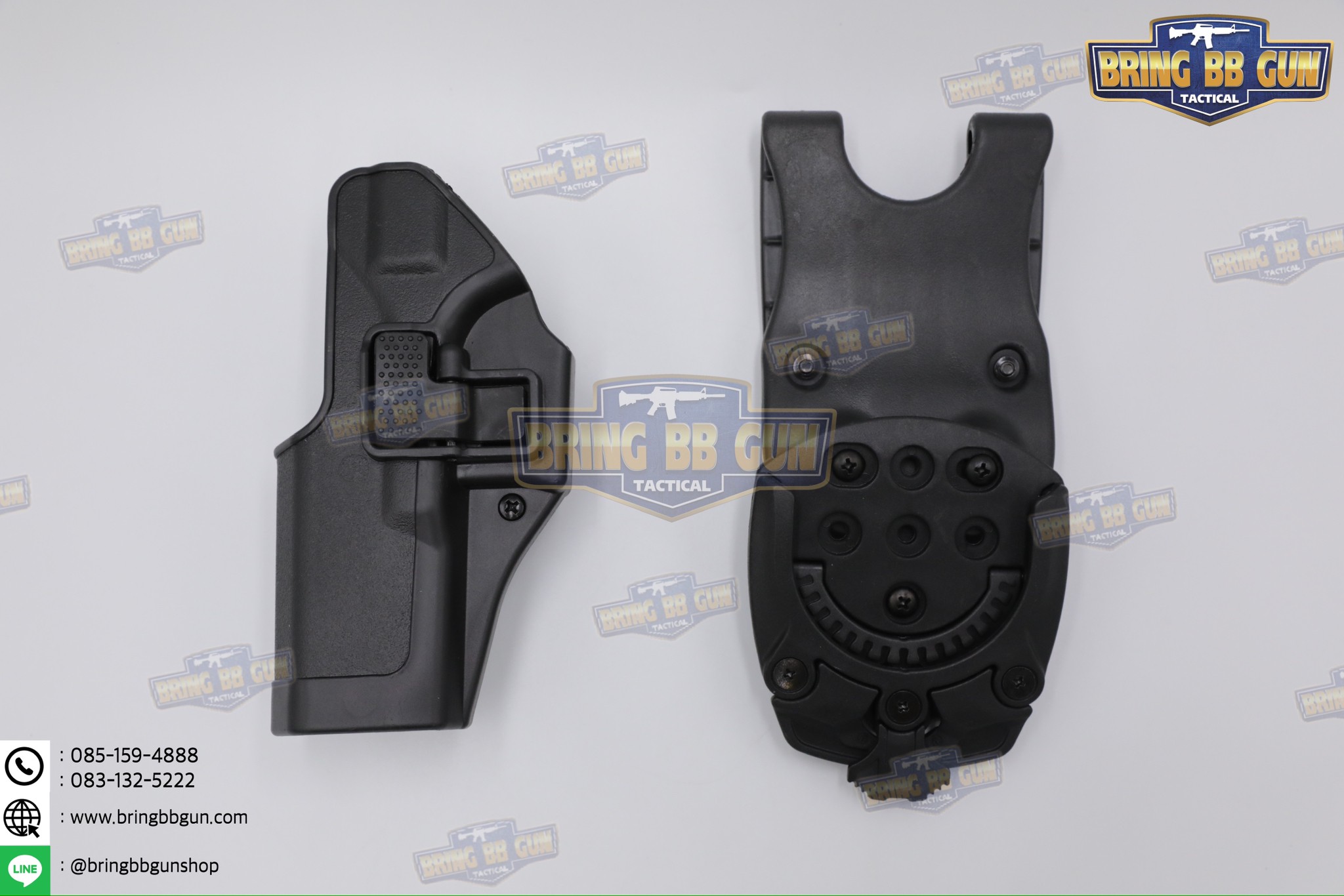 Adapter ปลดไวซองปืน BT + เพลทโหลดต่ำ BH (TEK-MOUNT+Low Ride Belt) (360 Degree base adapter) (QUICK CONNECT MOUNTING SYSTEM) (Insert Disk and Receiver) (Blade)