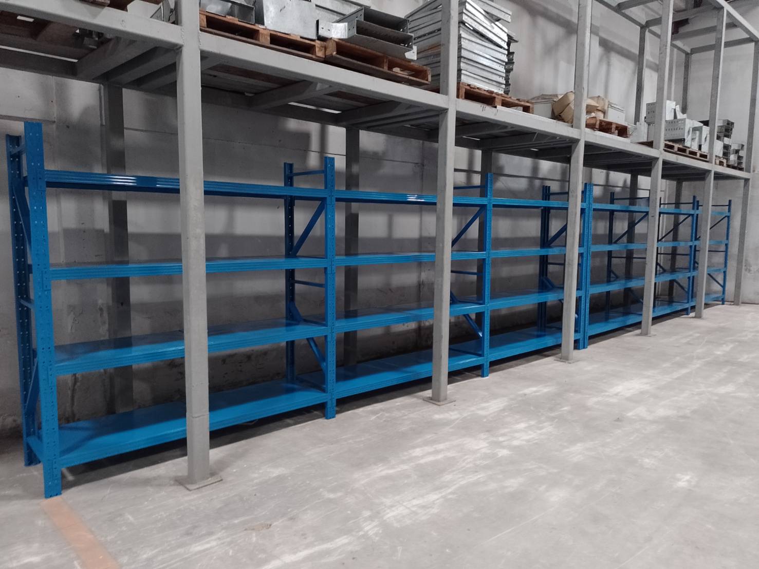 ชั้นวางสินค้า Micro Rack รุ่น Triple Rack (ชั้น3ล็อก สีน้ำเงิน) 600x200x60cm.