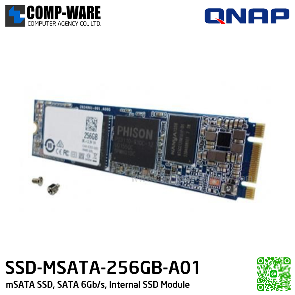 QNAP 256GB Internal mSATA Flash Module - SSD-MSATA-256GB-A01 ,3 Years Warranty