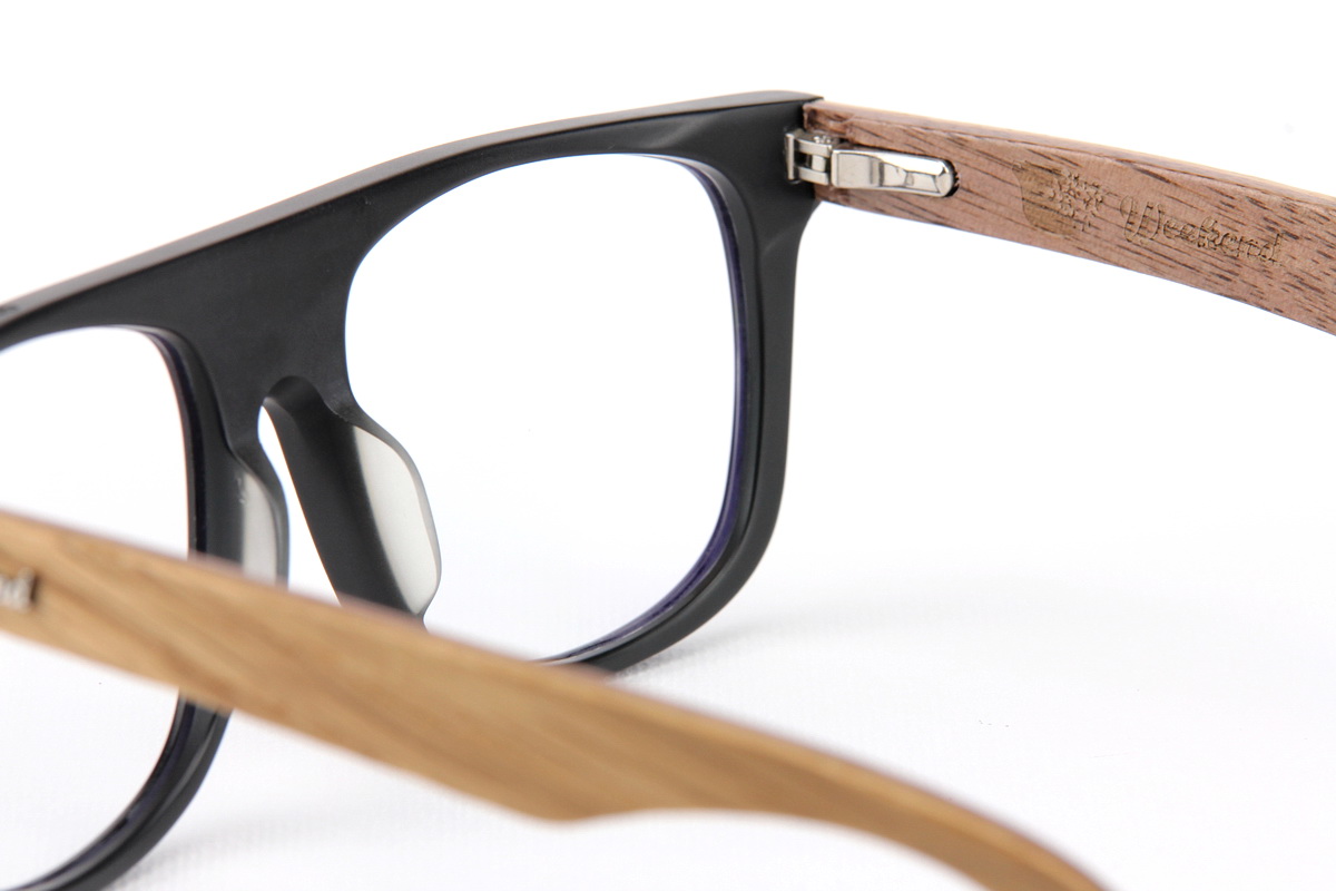 กรอบแว่นสายตาขาไม้ Weekend Duet Collection Berlin Matte Black (Light)