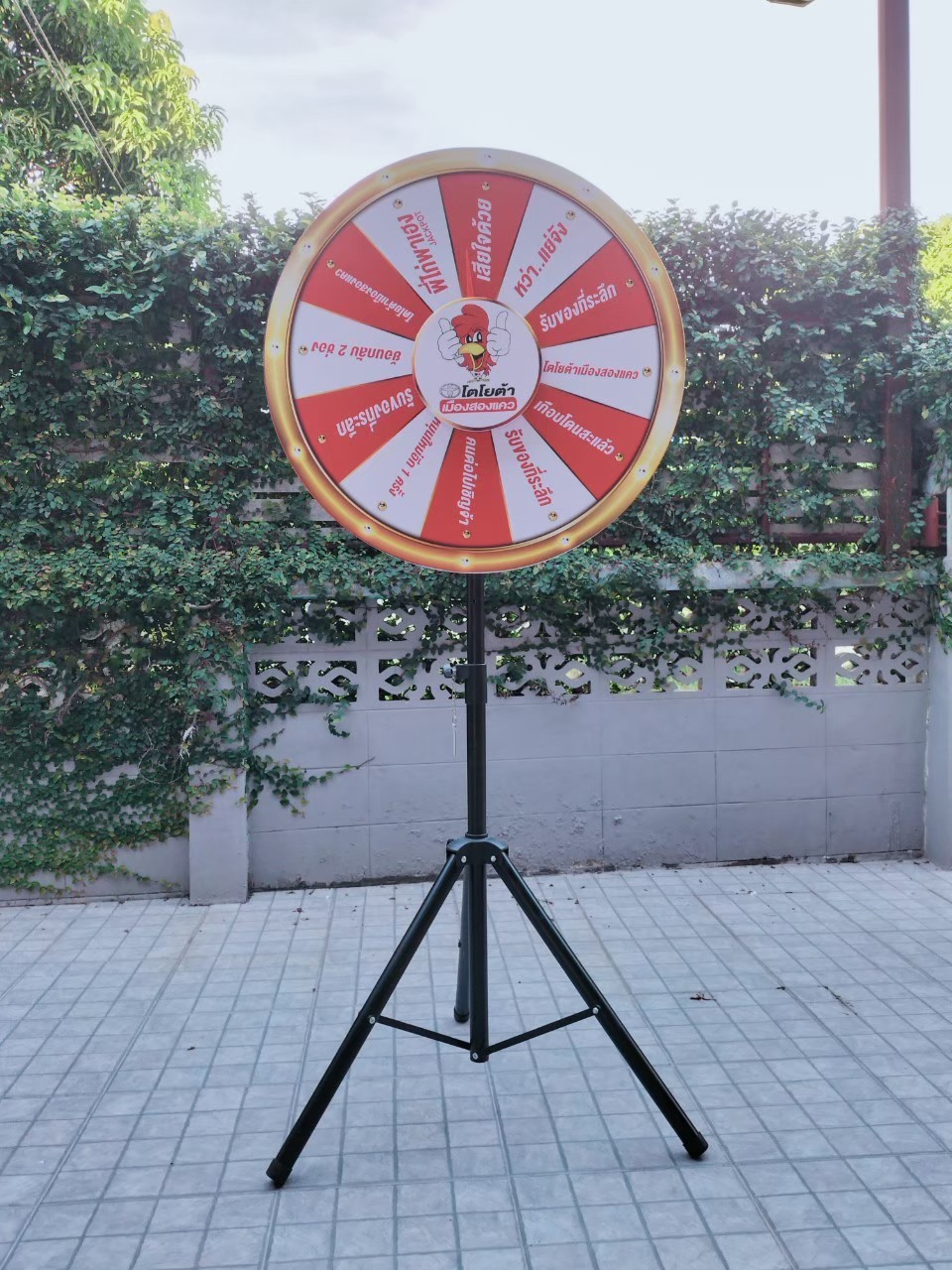 เกมส์วงล้อตั้งพื้น รุ่น 3 ขา ขนาดวงล้อ 60-100 ซม.ปรับระดับได้ 100-157 ซม. จัดเก็บง่าย เคลื่อนย้ายสะดวก