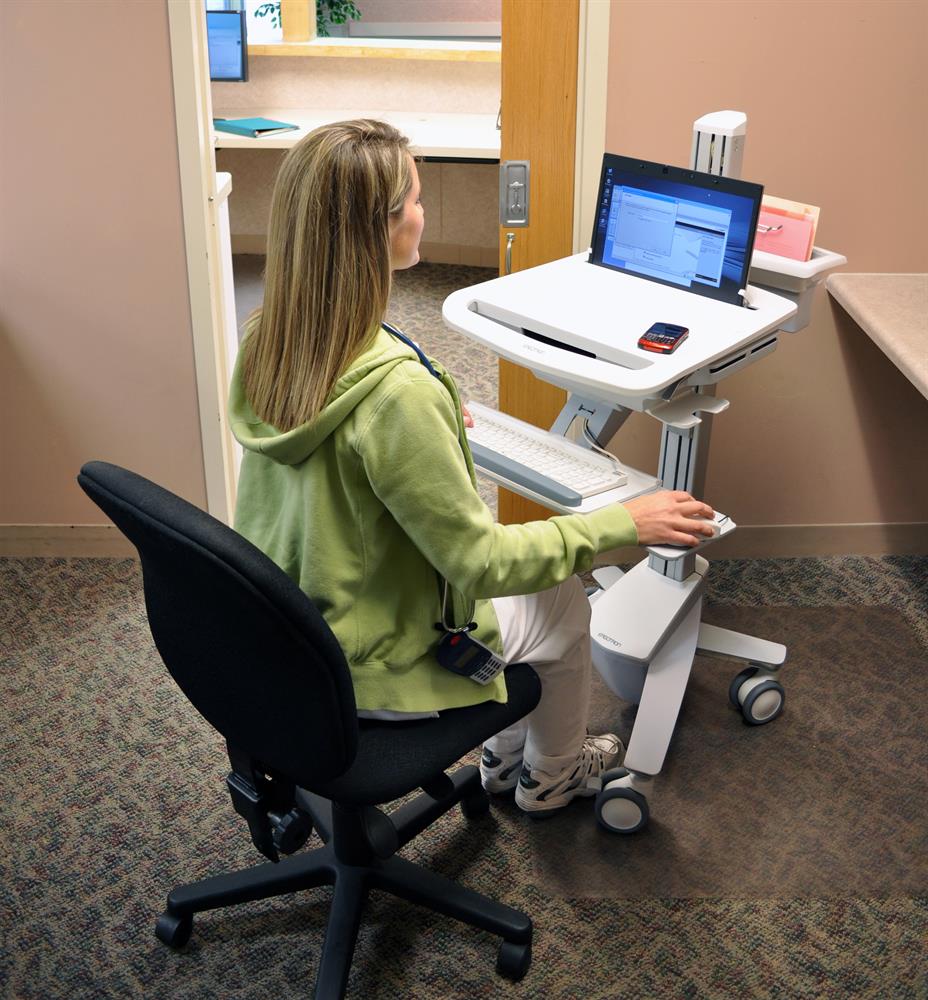 Ergotron StyleView® Laptop Cart EGT-SV41-6100-0 Full-Featured Medical Cart (5Y Warranty)