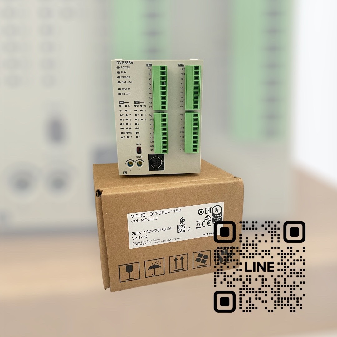 Delta PLC Model : DVP28SV11S2 16I/12O , Transistor (PNP)
