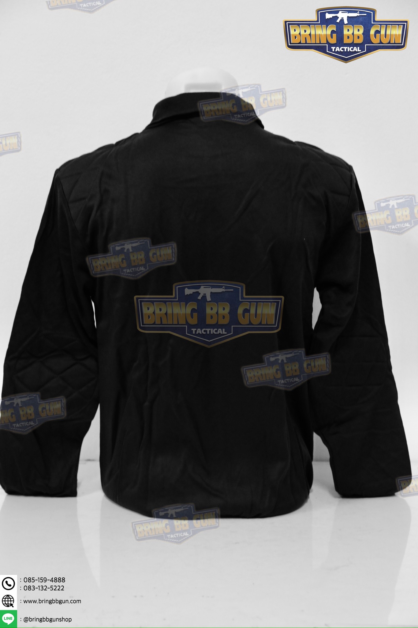 เสื้อยืดแขนยาว บุไหล่ คอเต่า (ผ้า TC)