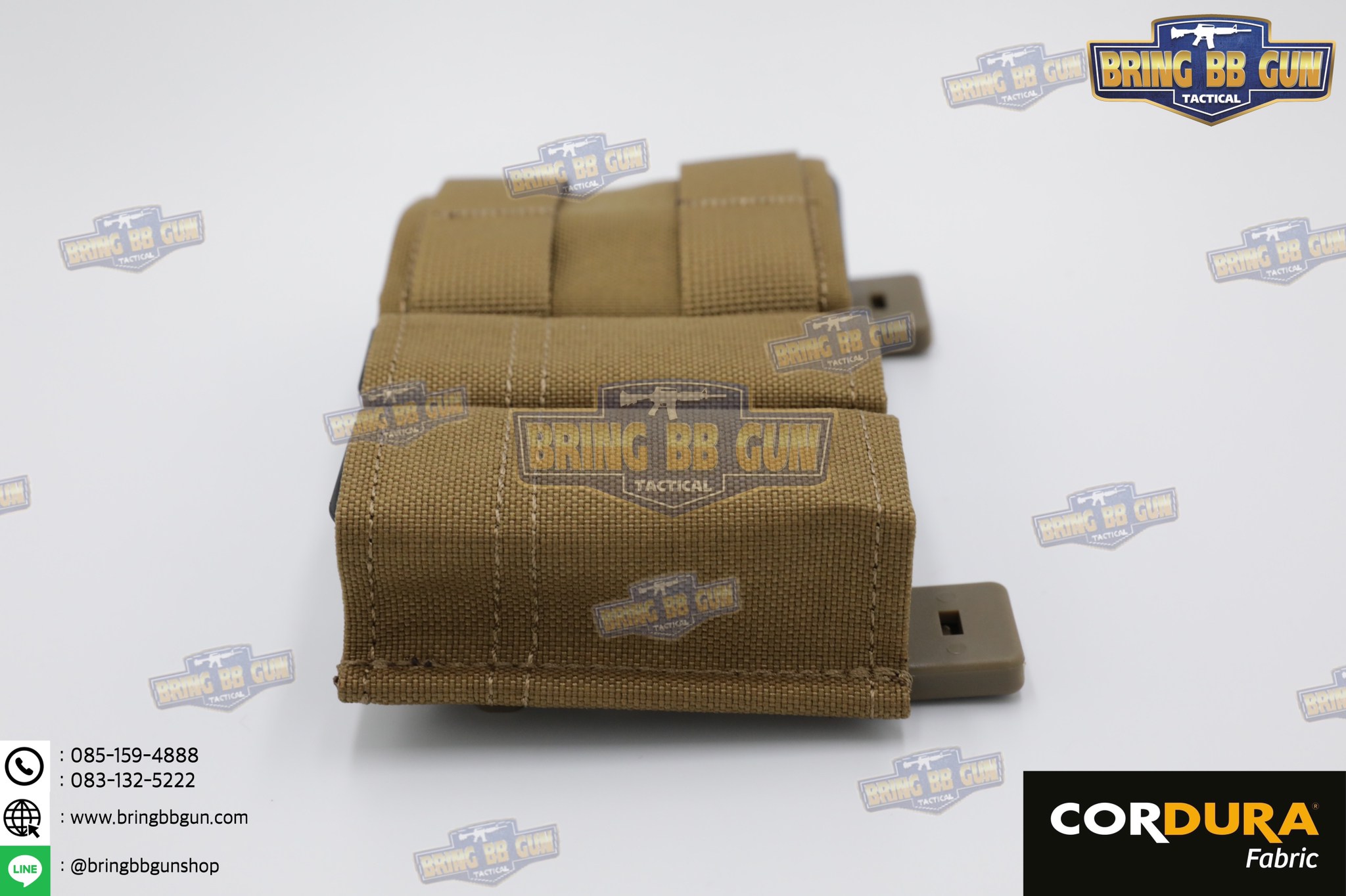 เพ้าแม็กกาซีน 2+1 (ปืนสั่น2ช่อง+ปืนยาว1ช่อง) (ซองแม็กกาซีน 2+1) (FAST 9MM &5.56 Double Mag Pouch)