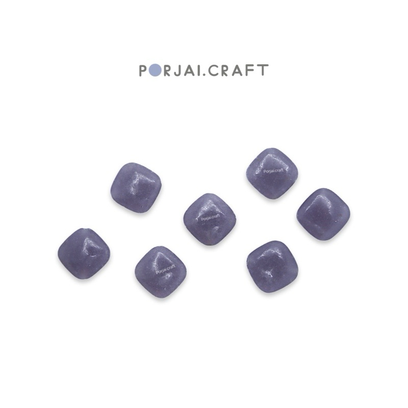 Lepidolite Square Bead ลูกปัดเลพิโดไลต์ 14mm