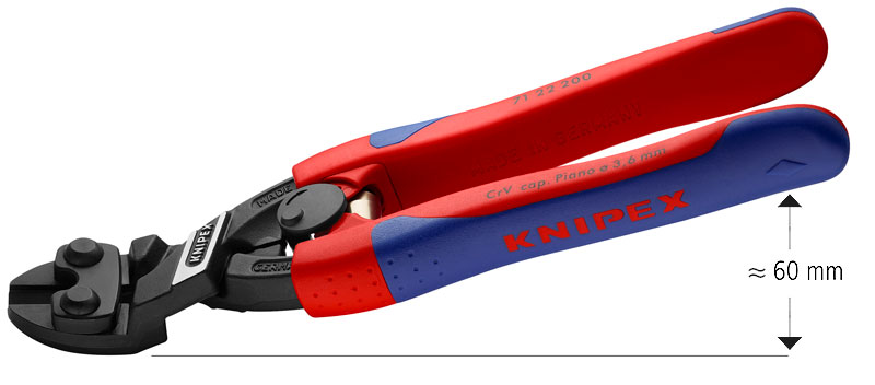 KNIPEX คีมตัดลวดอเนกประสงค์ 8 นิ้ว ปากเอียง 20 องศา ด้ามสองสี