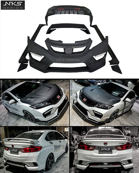 HONDA CITY 2014 TYPE X RAW WORK COMPLETE SET (NKS DESIGN)