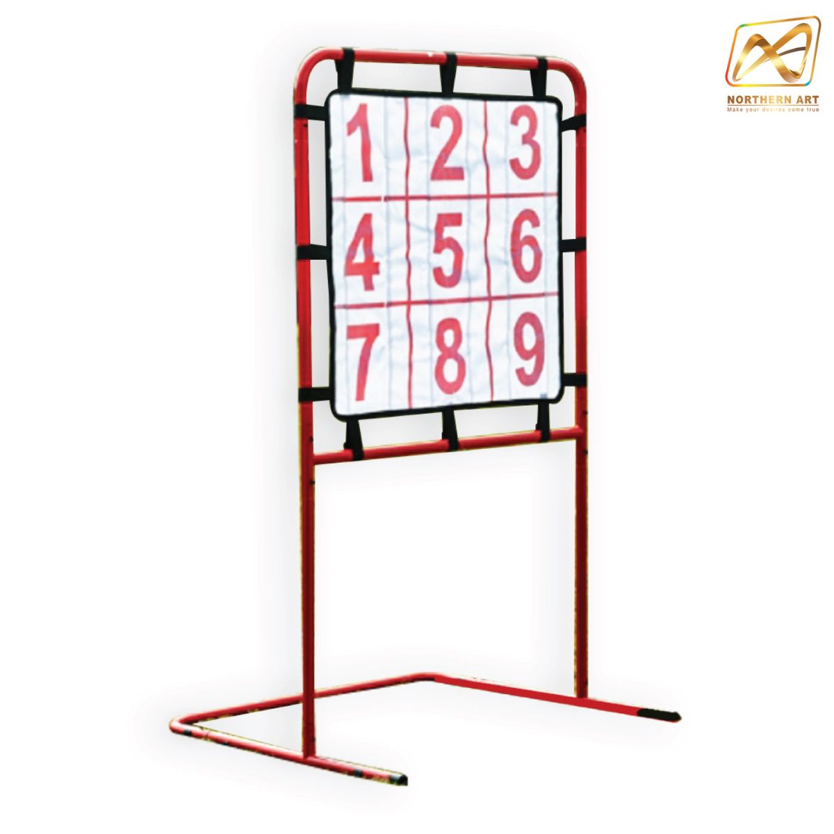 เกมส์ปาบอล ตั้งพื้น ขนาด (W)66 x (H)117 cm.ถอดประกอบได้ พร้อมลูกบอล 12 ลูก เล่นสนุกทุกที่ทุกเวลา