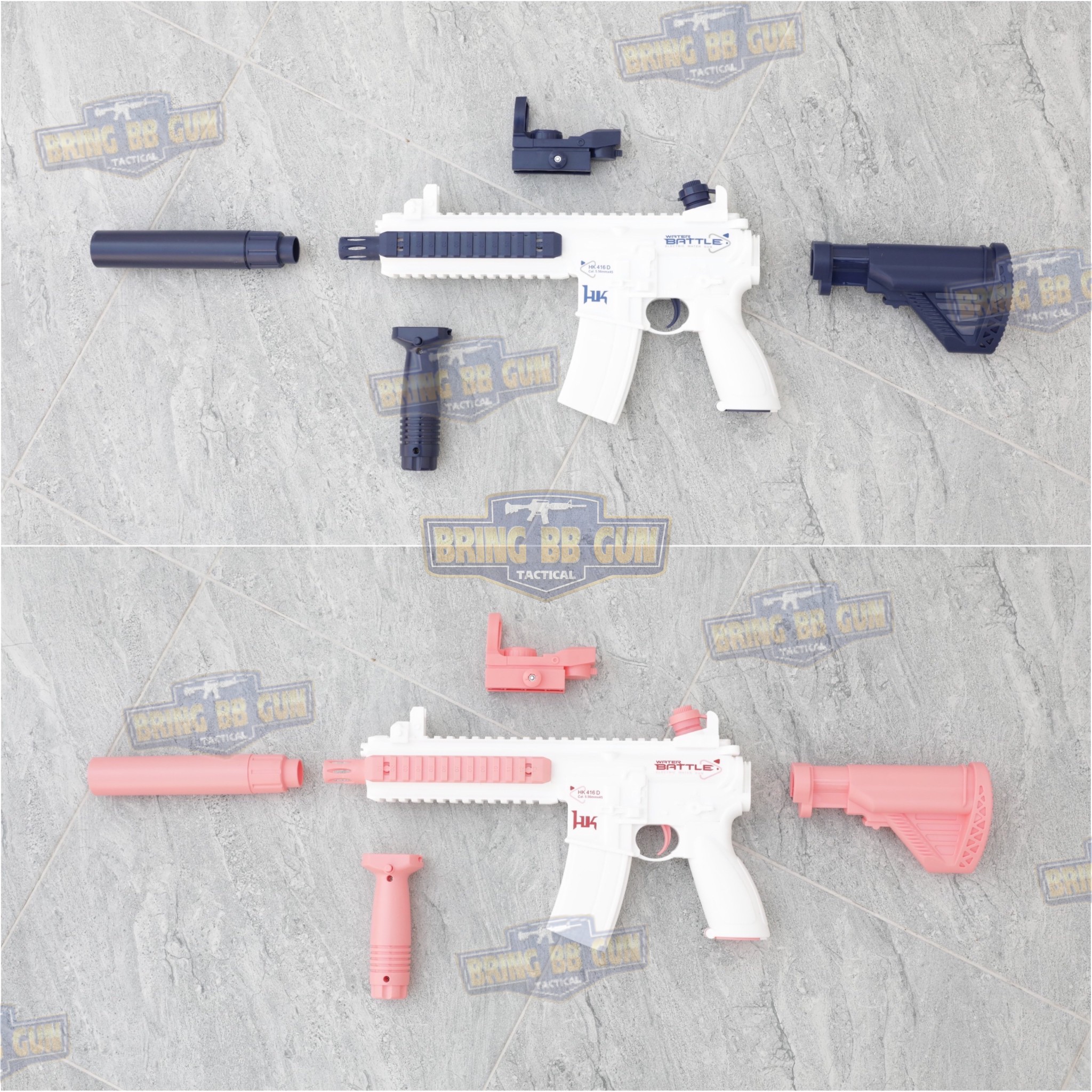 ปืนฉีดน้ำไฟฟ้า รุ่น HK416 (ปืนฉีดน้ำของเล่น) (ปืนฉีดน้ำอัตโนมัติ) (ยิงได้ต่อเนื่อง)