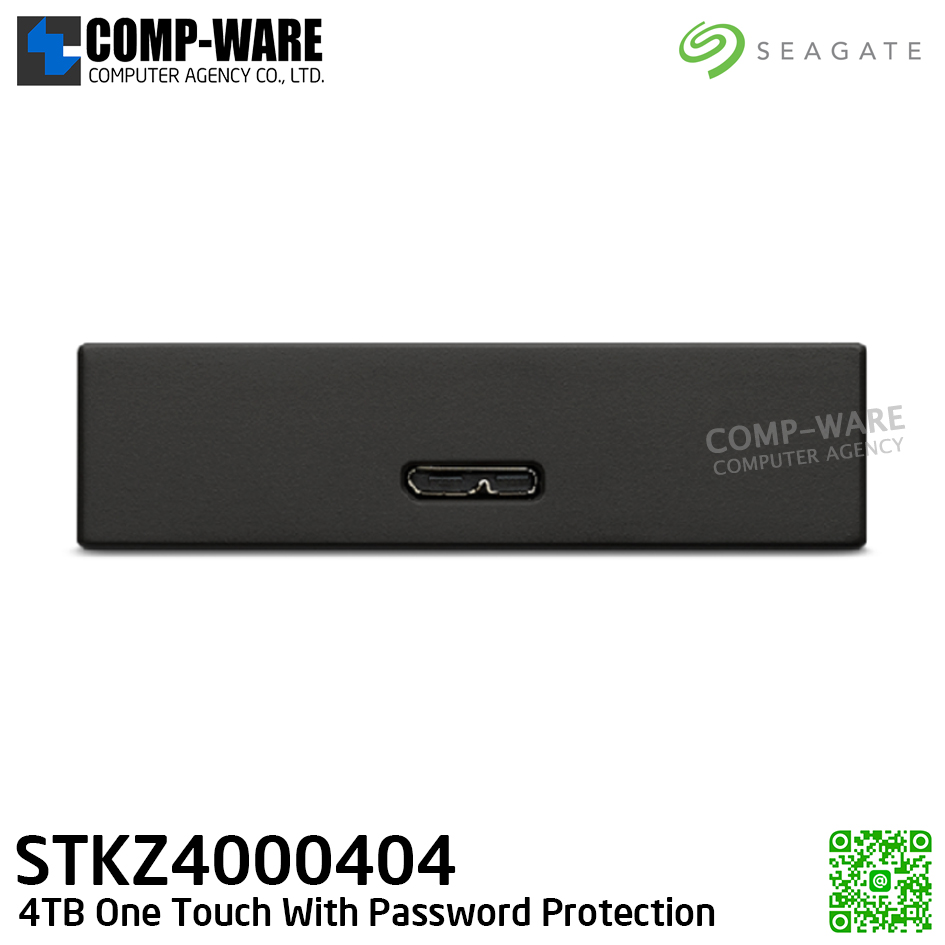 Seagate One Touch With Password Protection 4TB (Space Gray) External HDD 2.5" - STKZ4000404 / 3Y Warranty