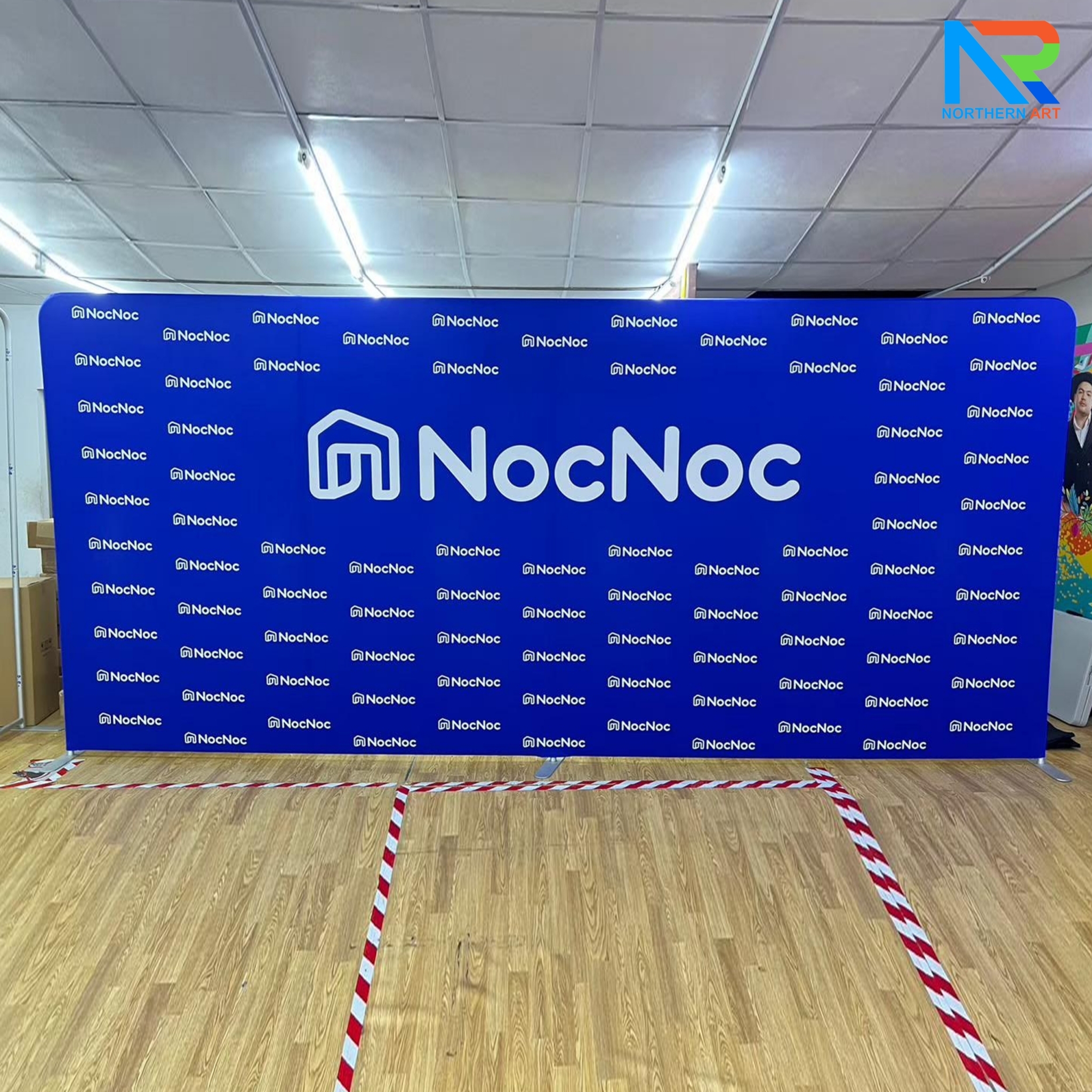 แบคดรอบผ้า Fabric Backdrop รุ่นตรง ขนาด (H)200 x (W)120-1000 cm. โครงอะลูมิเนียม ถอดประกอบได้ แถมฟรี! กระเป๋าใส่อุปกรณ์ 1 ใบ