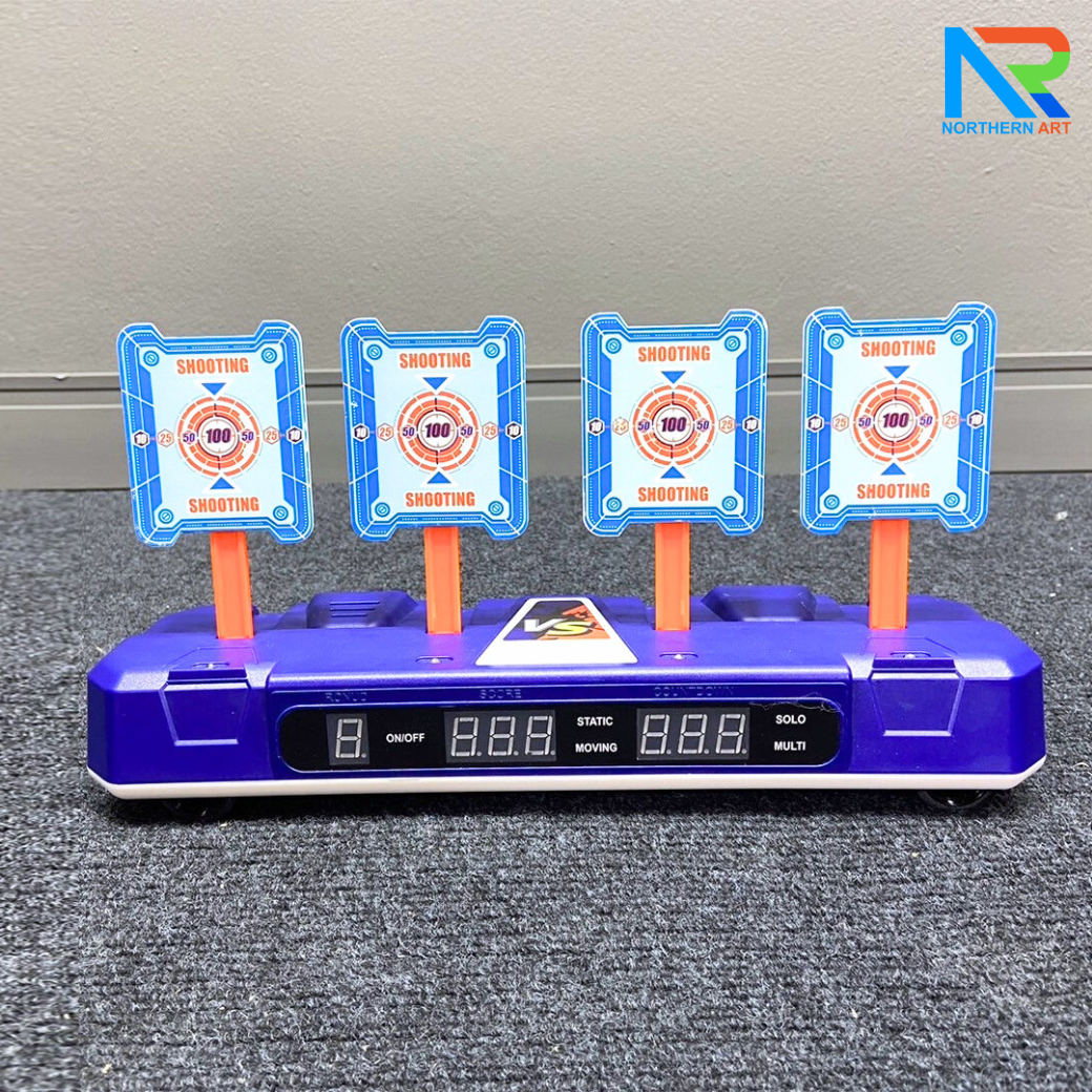 เกมส์ CARNIVAL GAME ยิงเป้าเคลื่อนที่ ขนาด (W) 90 x (L)50 x (H)176 cm. พร้อมเป้าเคลื่อนที่ 4 เป้า 3 ชุด ปืนกระสุนโฟม 1 ชุด