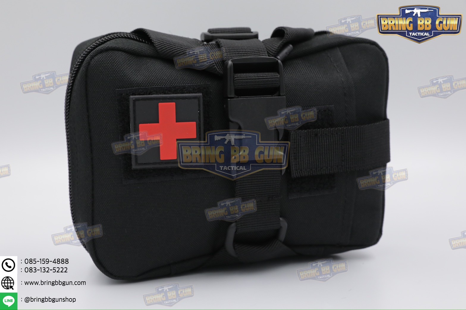 กระเป๋าพยาบาลสนาม B03 (แบบกระตุกไว) (ทรงแนวนอน) เพ้า IFAK รุ่น B03 (ทรงแนวนอน) (IFAK Pouch) (Medic Pouch)
