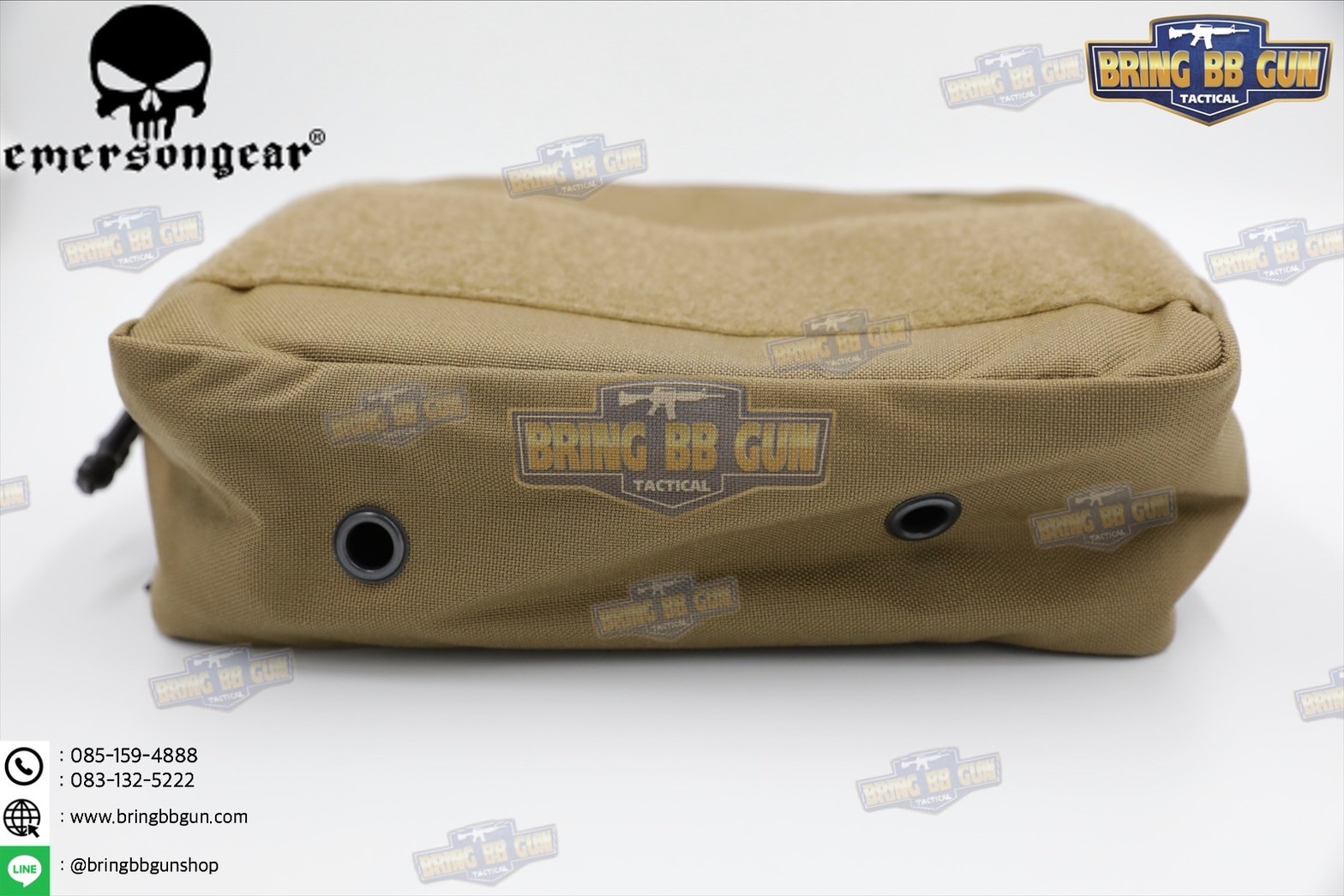 กระเป๋าจิงโจ้ติดเสื้อเวส ทรงสี่เหลี่ยม ยี่ห้อ Emerson (Emersongear Tactical Action Pouch) (Armor Carrier Drop Pouch) (Lower Accessories Pouch) (Drop Pouch)