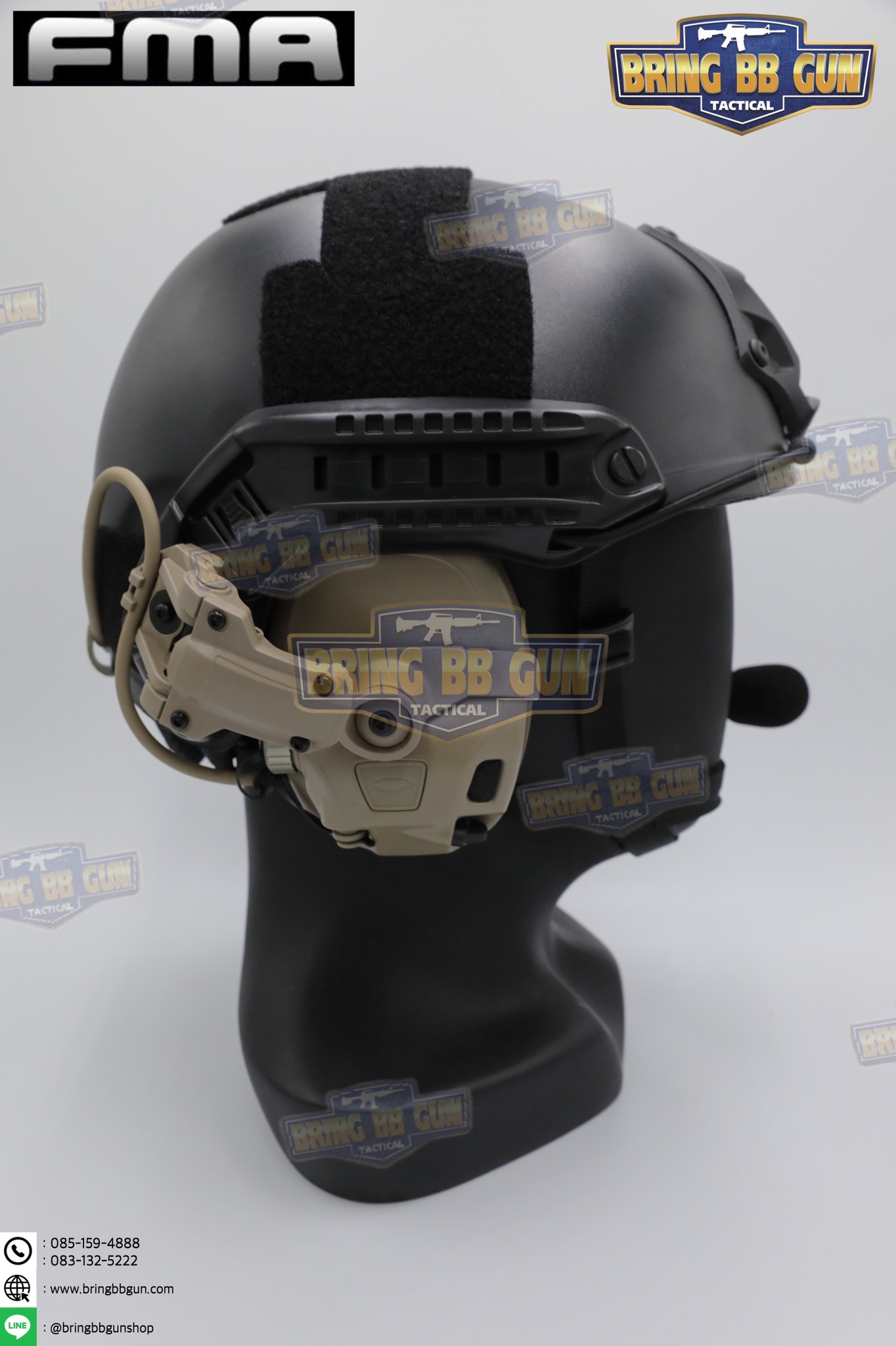 หูฟังสื่อสารตัดเสียงได้ ทรง Ops-Core AMP ยี่ห้อ FMA (FCS AMP tactical communication shooting headset noise reduction) (AMP)
