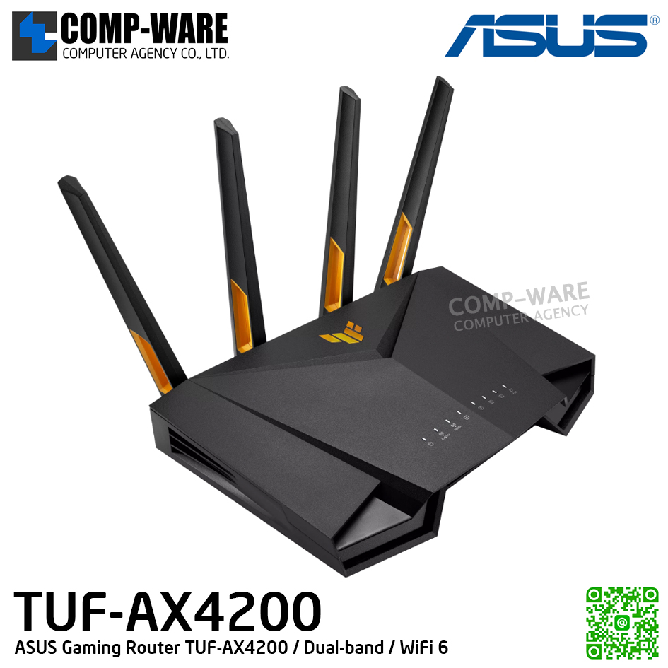 ASUS Gaming Router TUF-AX4200 / Dual-band / WiFi 6 - 3Y Warranty