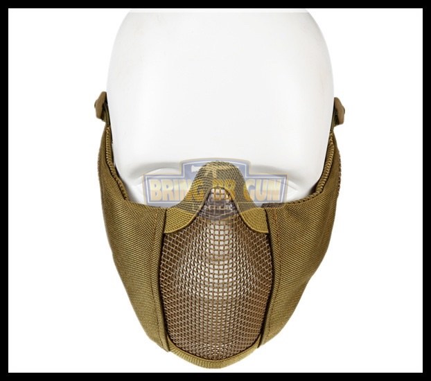 หน้ากากตะแกรงครึ่งหน้า รุ่นแก้มผ้ามีที่ปิดหู