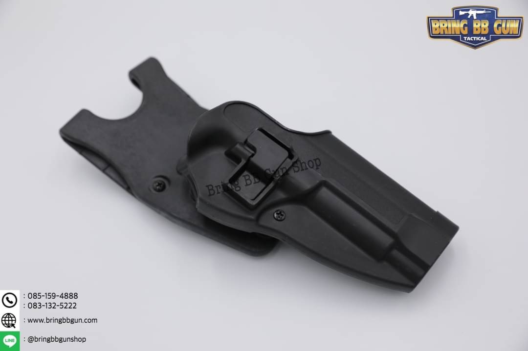 ซองปืนพกนอก + เพลทลดต่ำ ยี่ห้อ Black Hawk