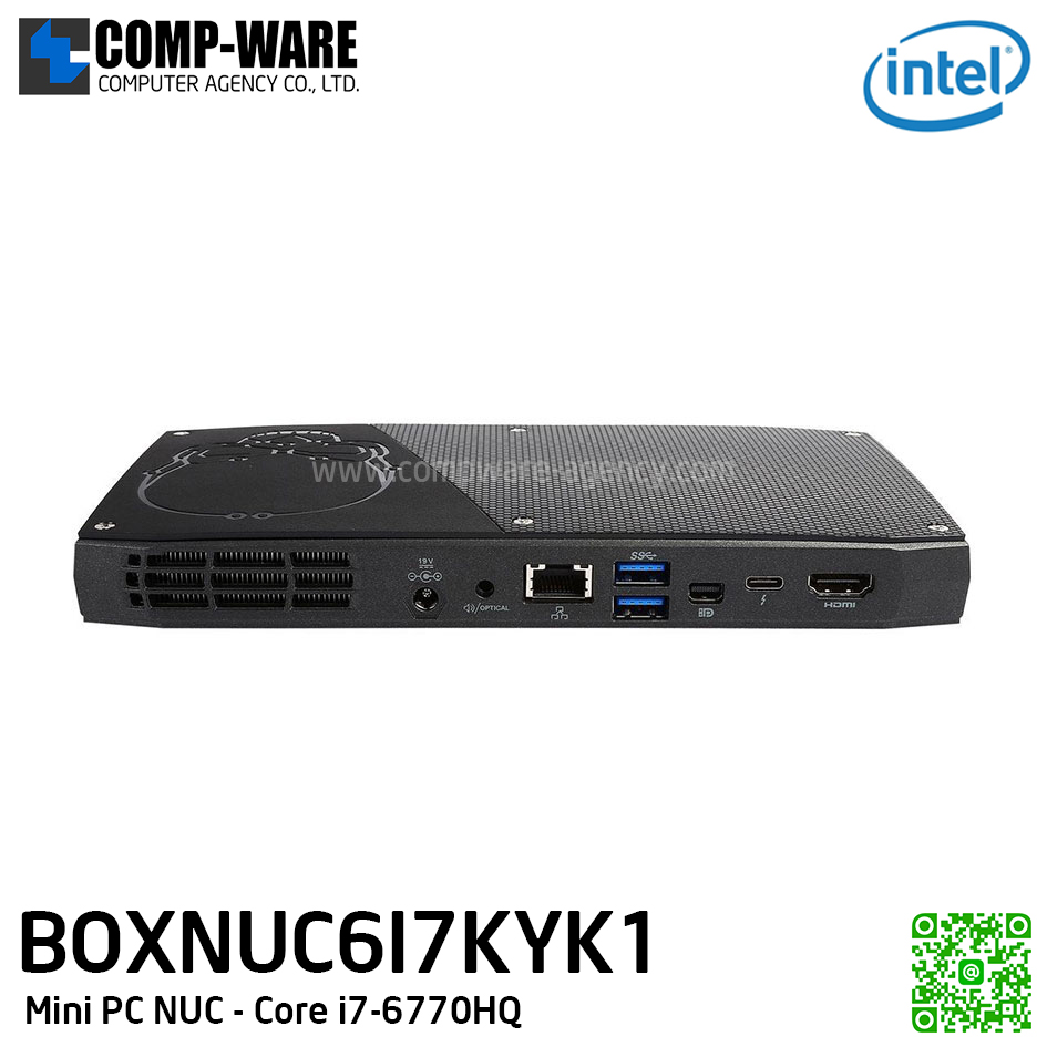 Intel NUC6I7KYK1 Mini PC NUC Kit - INTEL NUC (i7-6770HQ, M.2 SSD, 2xDDR4 SO-DIM-2133-1.35V or 1.2V-32GB, Mini Display, HDMI) BOXNUC6I7KYK1