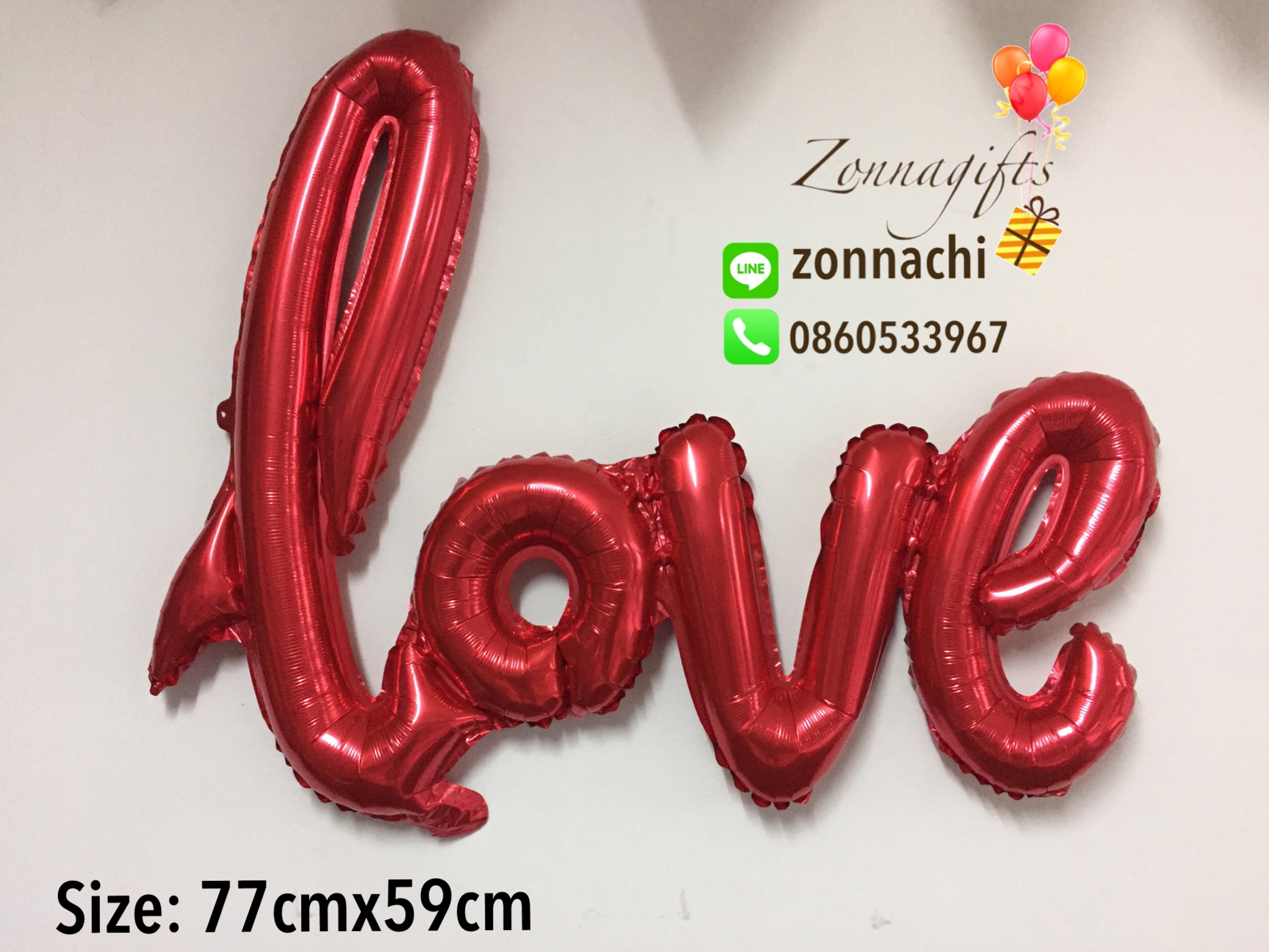 ลูกโป่งฟอยล์love
