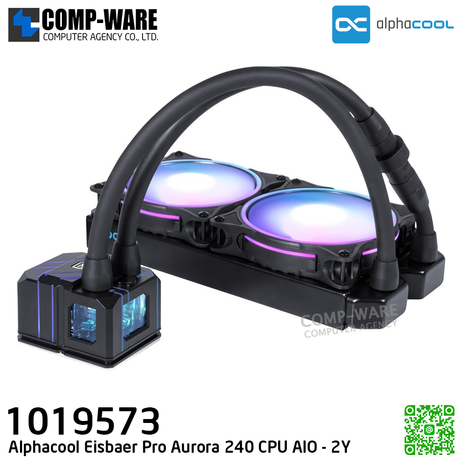 Alphacool Eisbaer Pro Aurora 240 CPU AIO - LIQUID COOLER - 1019573 - 2Y Warranty