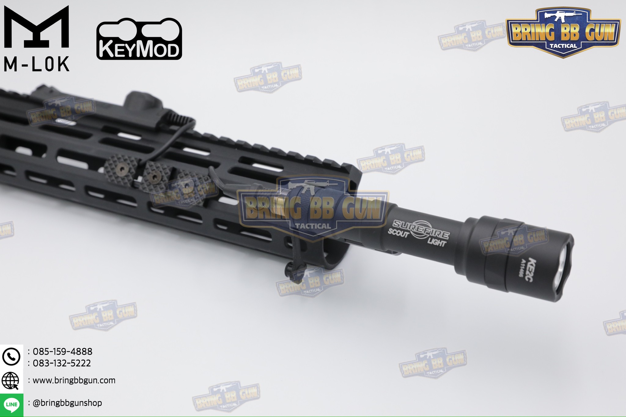 ขาจับไฟฉาย Thorntail 2 Inline Light Mount (Adapterจับไฟฉาย) (Thorntail 2 M-Lok&Keymod Inline Light Mount) (Offset Light)