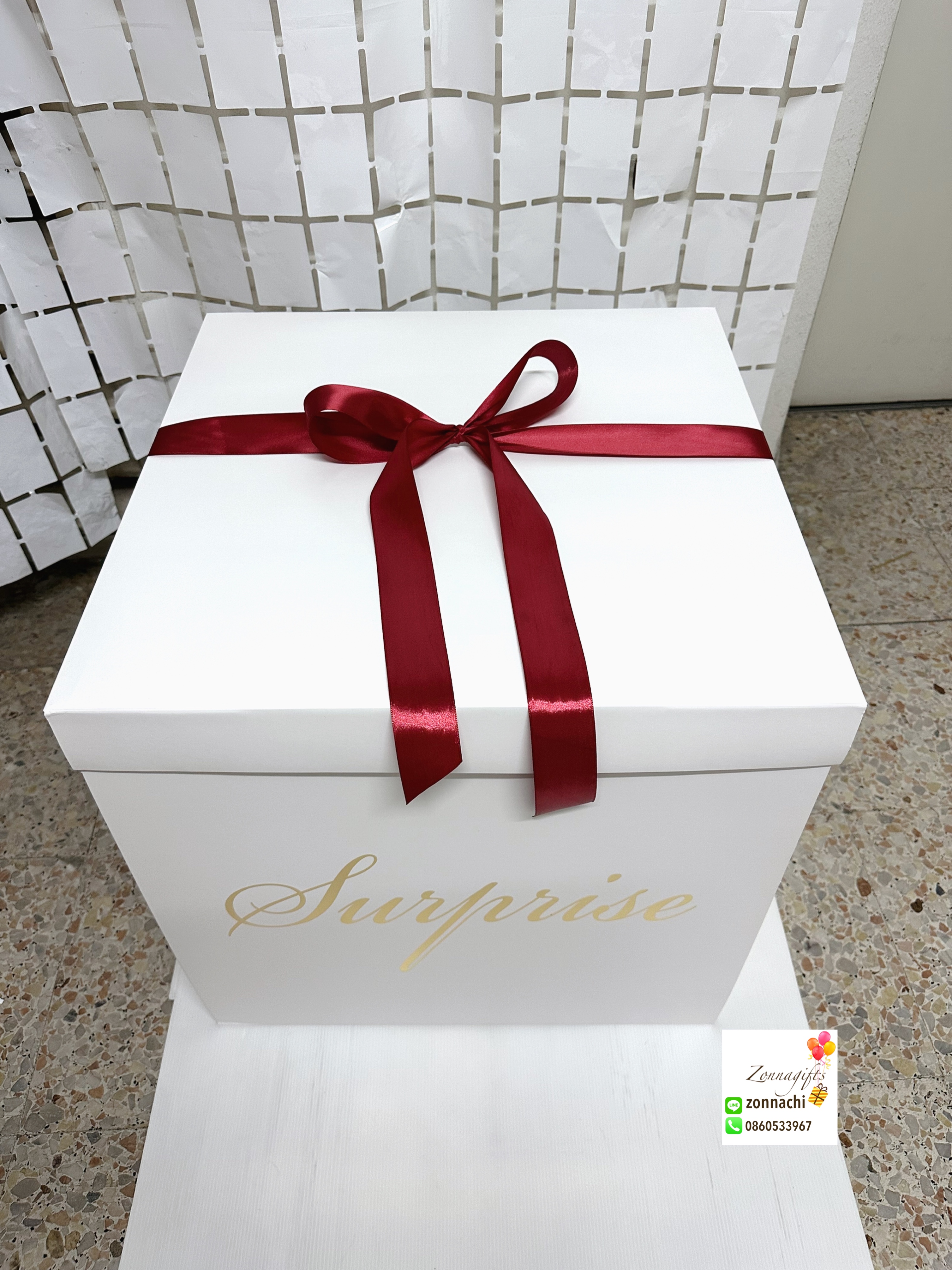 Teddy + heart + surprised box