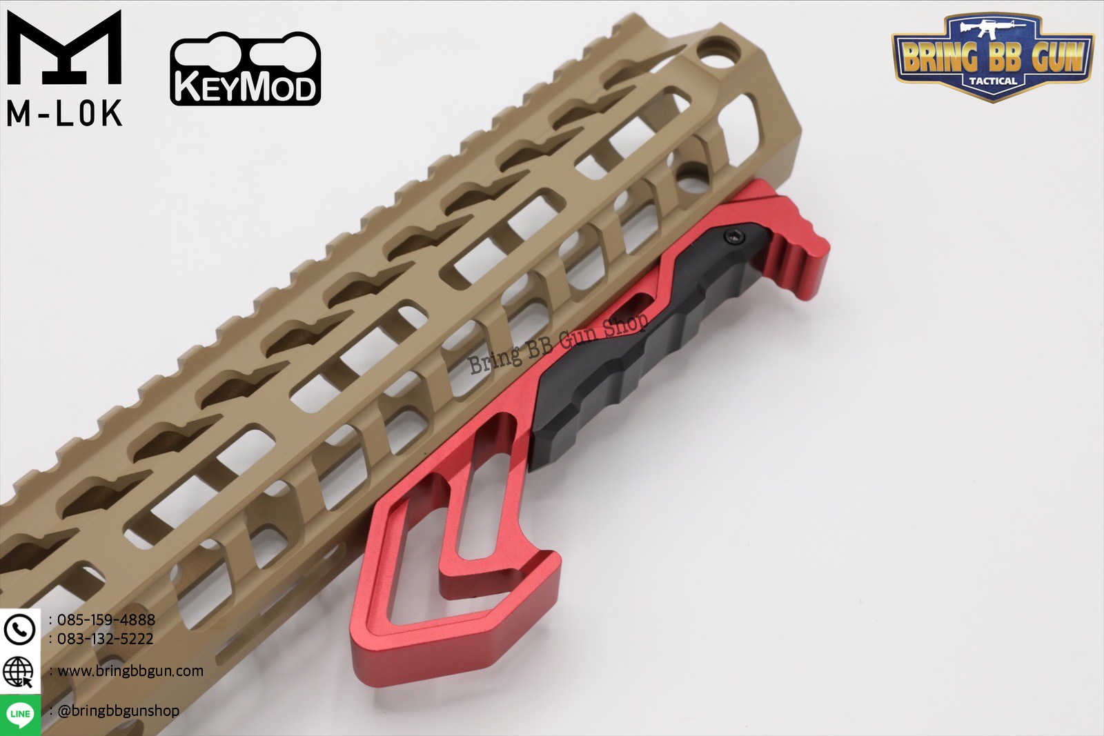 กริ๊ปมือหน้า Tyrant งาน CNC (ใช้ได้กับชุดหน้าระบบราง M-Lok และ Keymod)