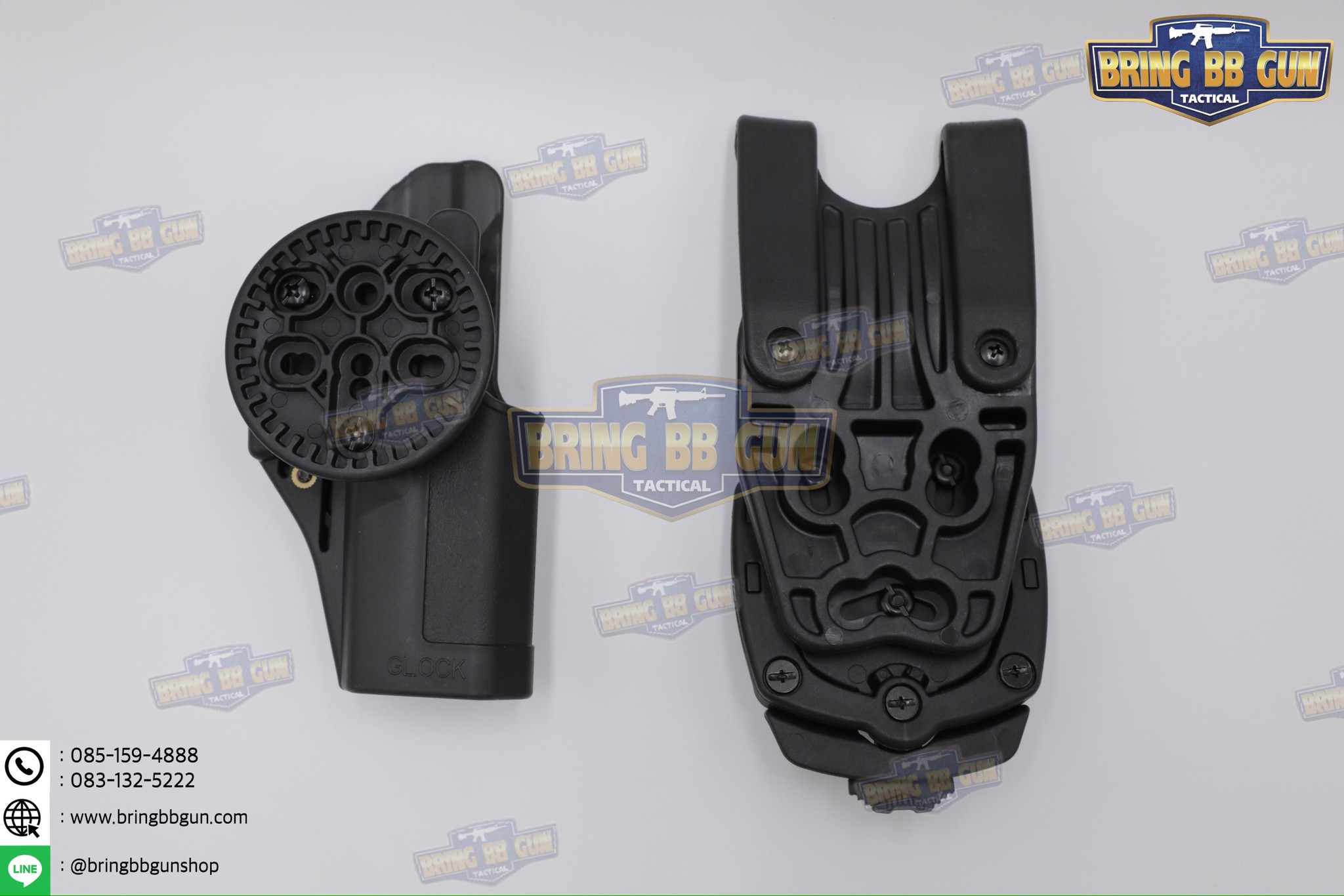 Adapter ปลดไวซองปืน BT + เพลทโหลดต่ำ BH (TEK-MOUNT+Low Ride Belt) (360 Degree base adapter) (QUICK CONNECT MOUNTING SYSTEM) (Insert Disk and Receiver) (Blade)