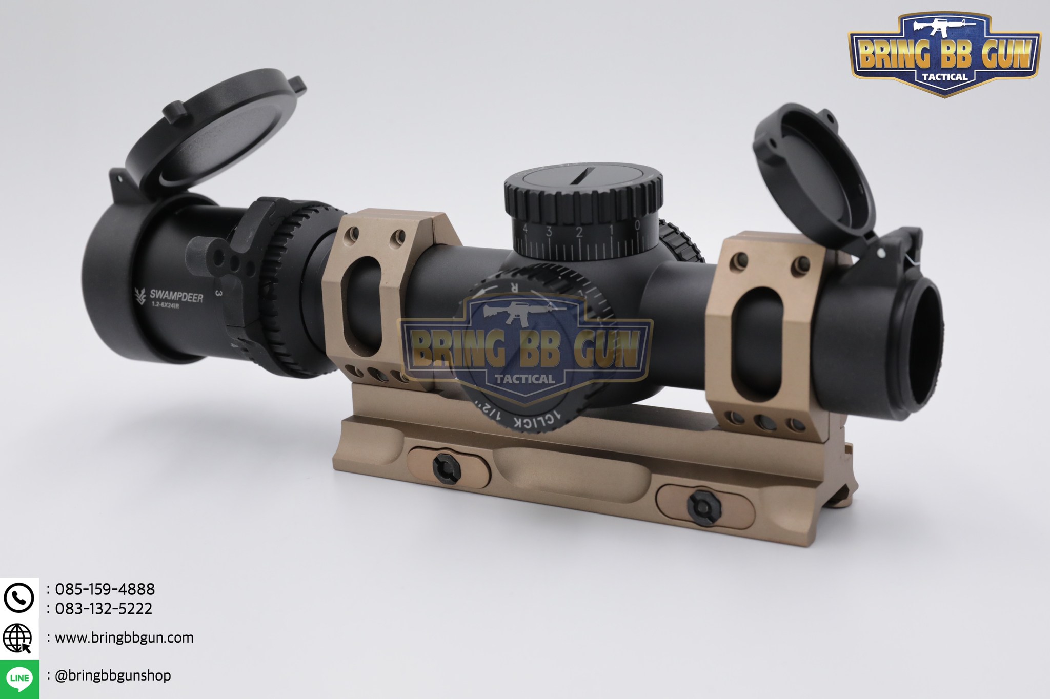 ขาจับกล้องคู่แบบปลดไว (ไซค์เล็ก) Scope AR Recon QD Mount ขาจับกล้องขนาดวง 25 และ 30mm. รุ่นปลดไว จับราง 20 mm.