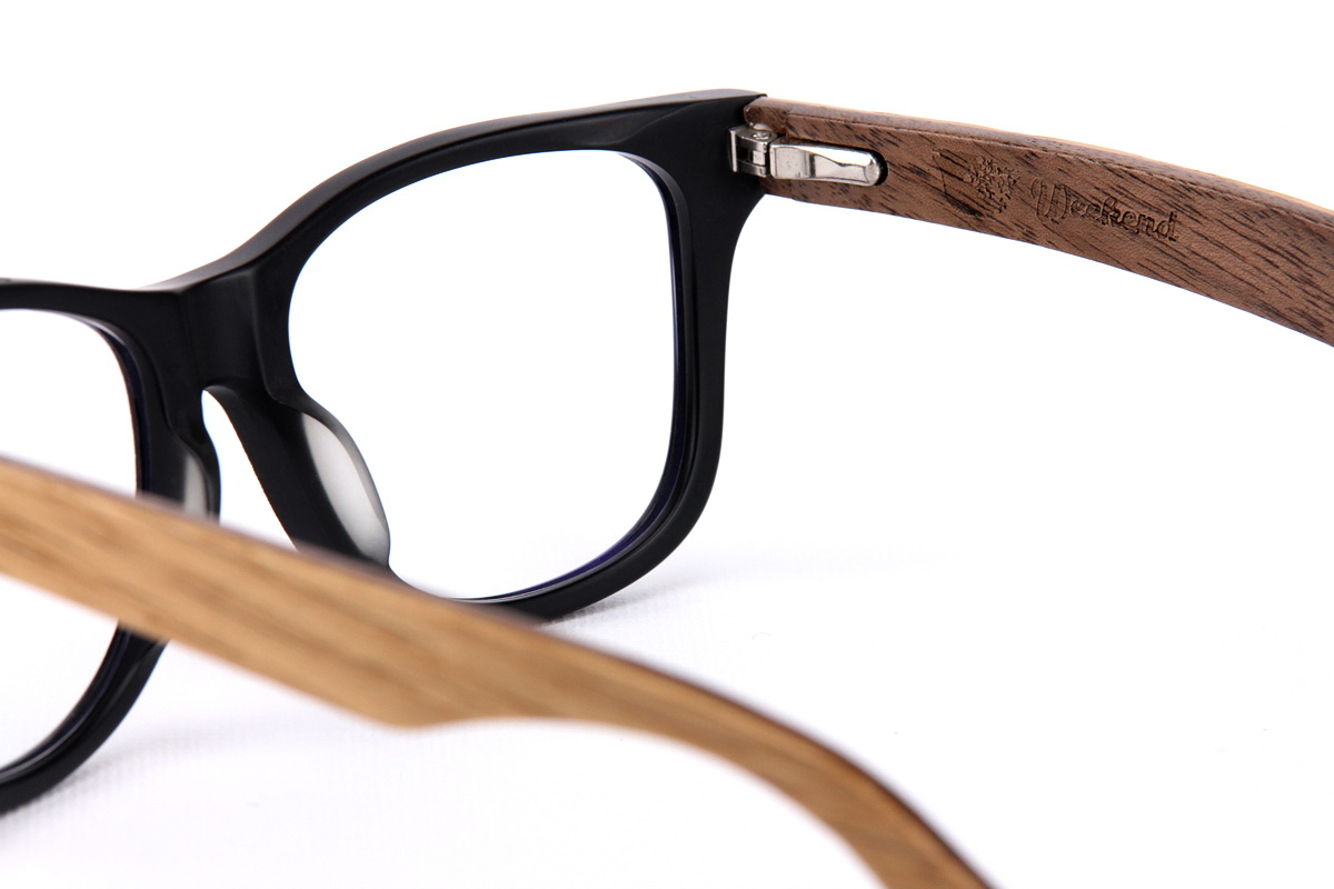 กรอบแว่นสายตาขาไม้ Weekend Duet Collection New York Matte Black (Light)