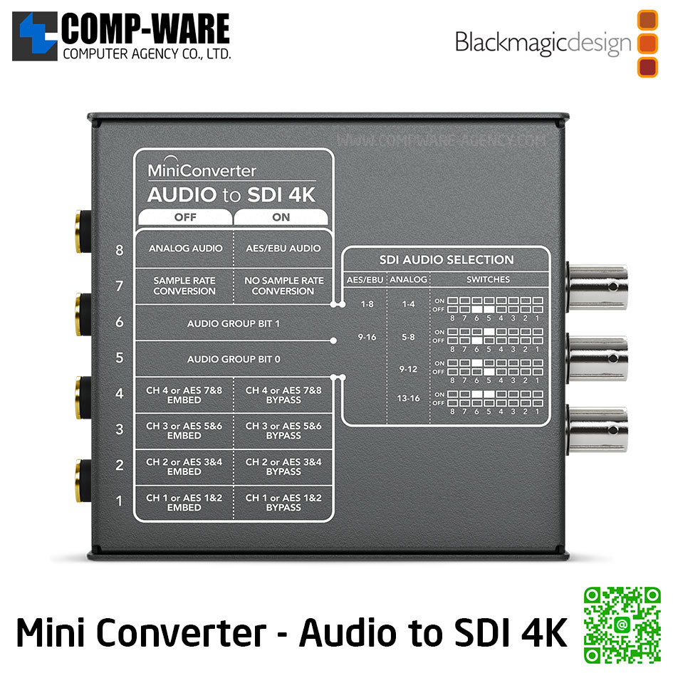 Blackmagic Mini Converter - Audio to SDI 4K
