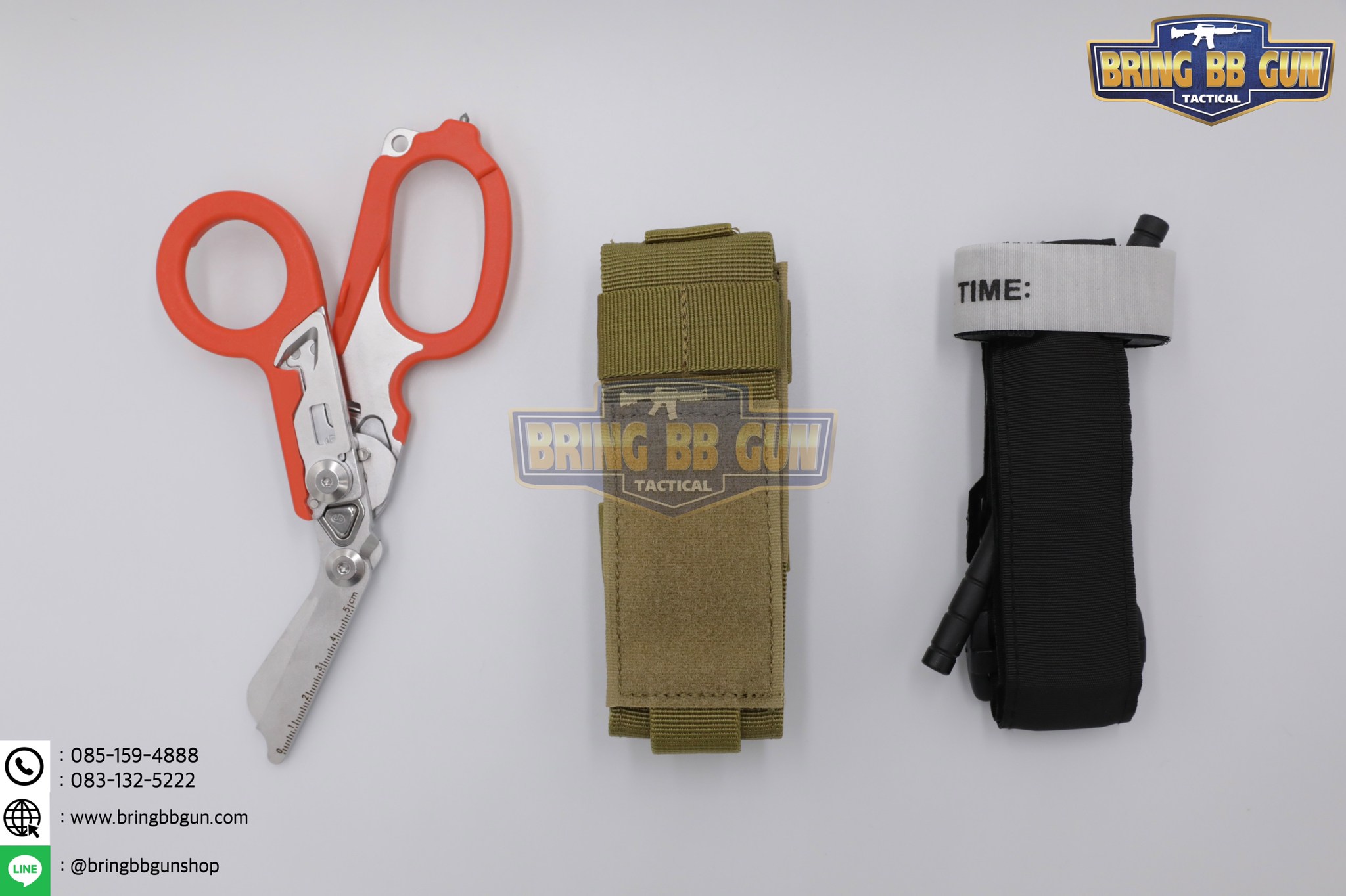 ชุดเพ้าผ้าใส่สายห้ามเลือด+กรรไกรแพทย์สนาม LM Raptor (ซองผ้าใส่สายรัดห้ามเลือด+สายรัดห้ามเลือด+กรรไกร LM Raptor)