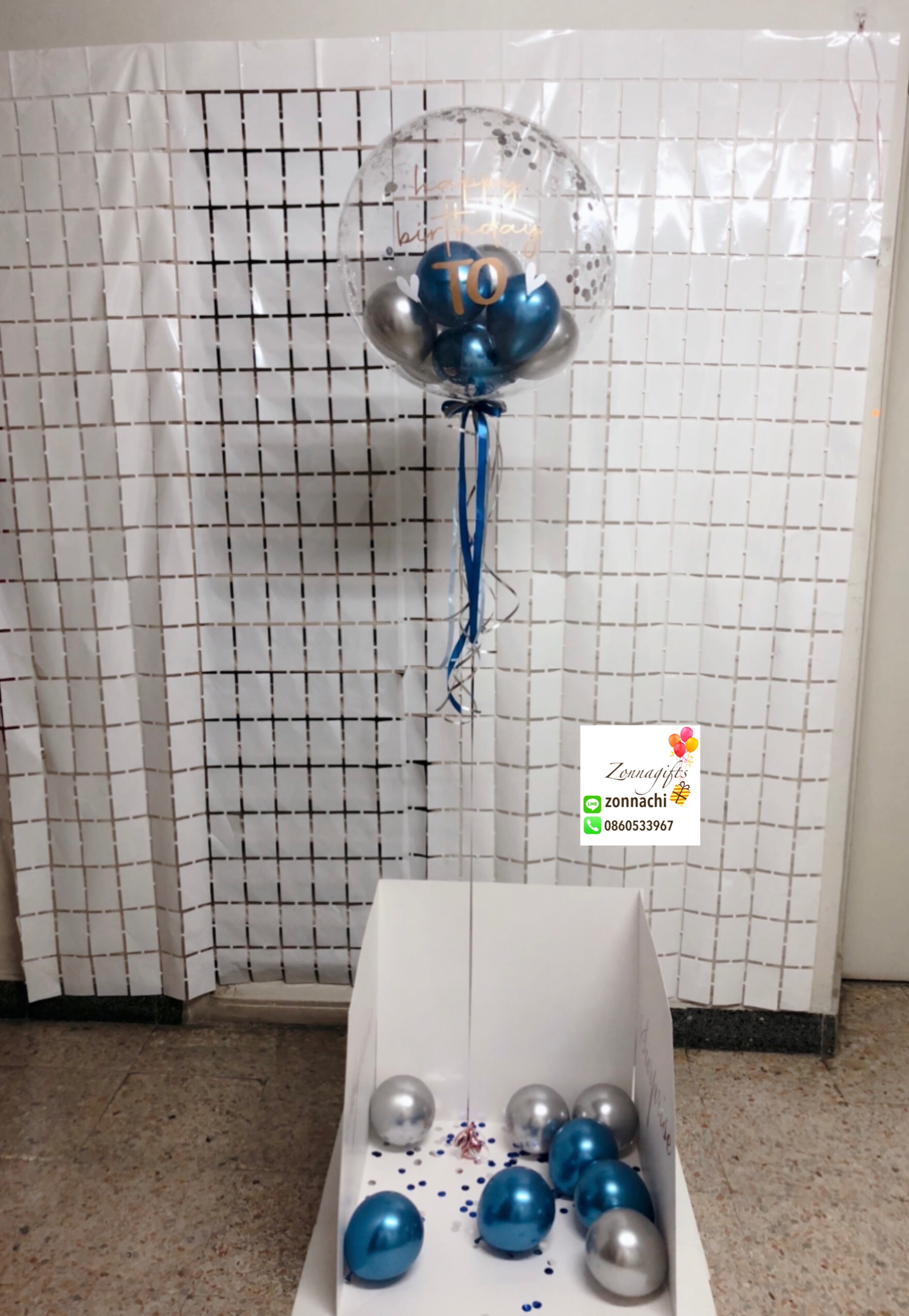 ลูกโป่งบับเบิ้ล + กล่องเซอร์ไพรส์วันเกิด