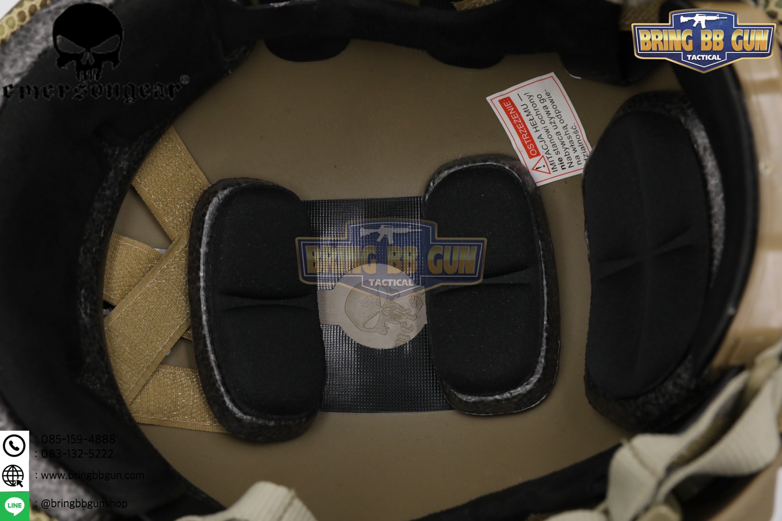 หมวก Fast ยี่ห้อ Emerson + ผ้าคลุมหมวก รุ่น ปรับท้ายทอยได้ (Fast Helmet MH type)