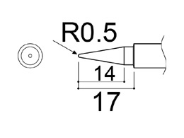 ปลายหัวแร้ง HAKKO 980 TB (ปลายธรรมดา)สำหรับหัวแร้ง HAKKO 980 / 981