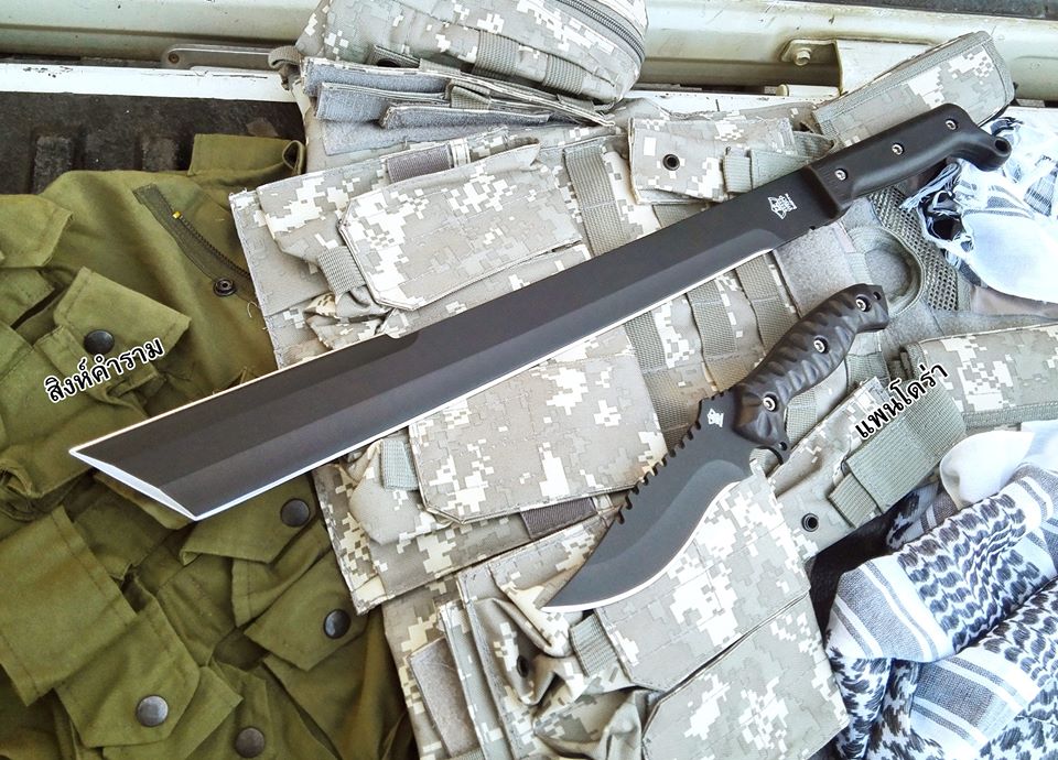 สิงห์คำราม ใบคม2 ฝั่ง ครึ่ง เหมาะกับงานที่ต้องการใช้หน้างานเต็มพื้นที่ เป็นงานHandmade by PPKNIFE